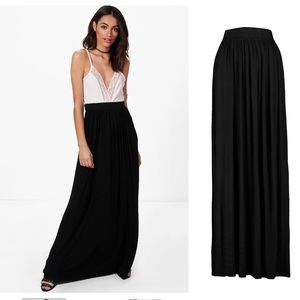 High waisted boho maxi skirt
